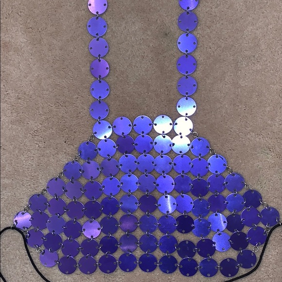 Custom beautiful purple chain top - Picture 1 of 6